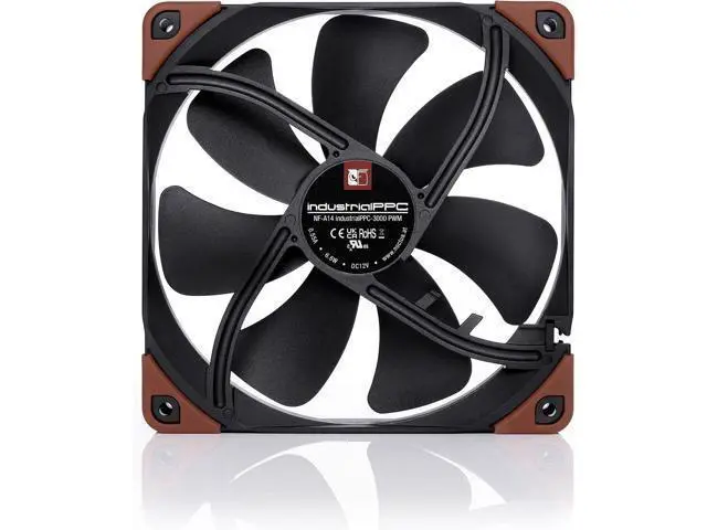 Alt view image 4 of 7 - NF-A14 iPPC-3000 PWM, Heavy Duty Cooling Fan, 4-Pin, 3000 RPM (140mm, Black)