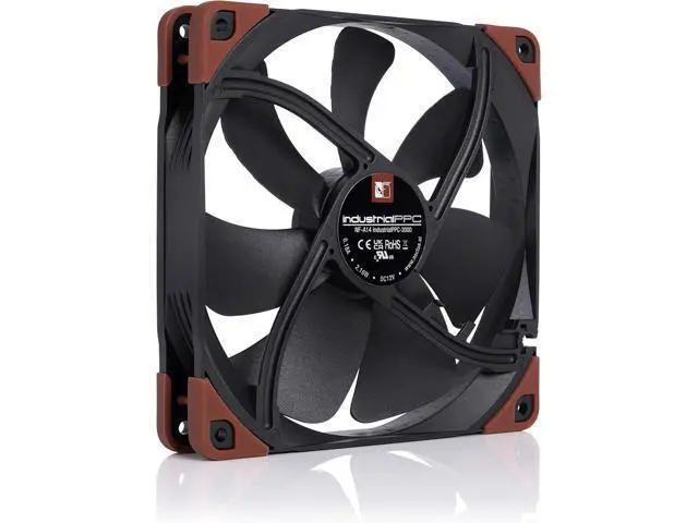 Alt view image 2 of 7 - NF-A14 iPPC-2000, Heavy Duty Cooling Fan, 3-Pin, 2000 RPM (140mm, Black)