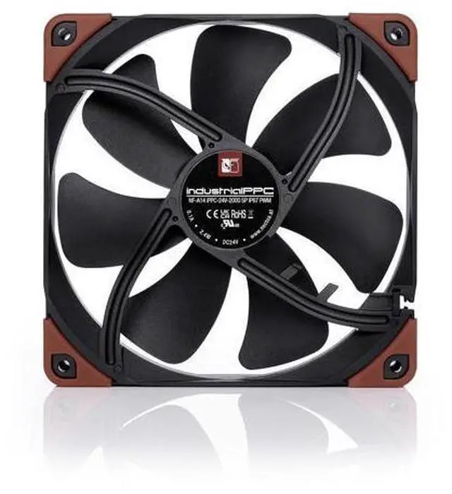 Alt view image 4 of 7 - NF-A14 iPPC-24V-2000 SP IP67 PWM, Heavy Duty Cooling Fan, 4-Pin, 2000 RPM, 24V Version (140mm, Black)