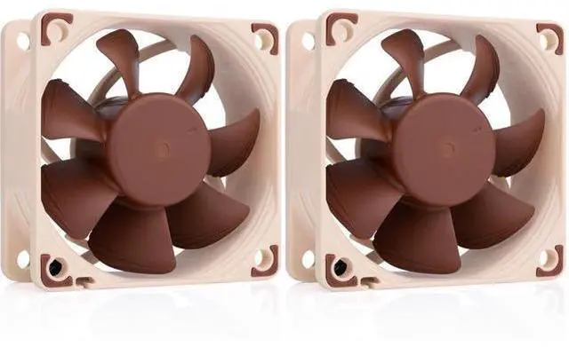 Main image of NF-A6x25 5V, Premium Quiet Fan, 3-Pin, 5V Version (60mm, Brown) (Pack of 2)