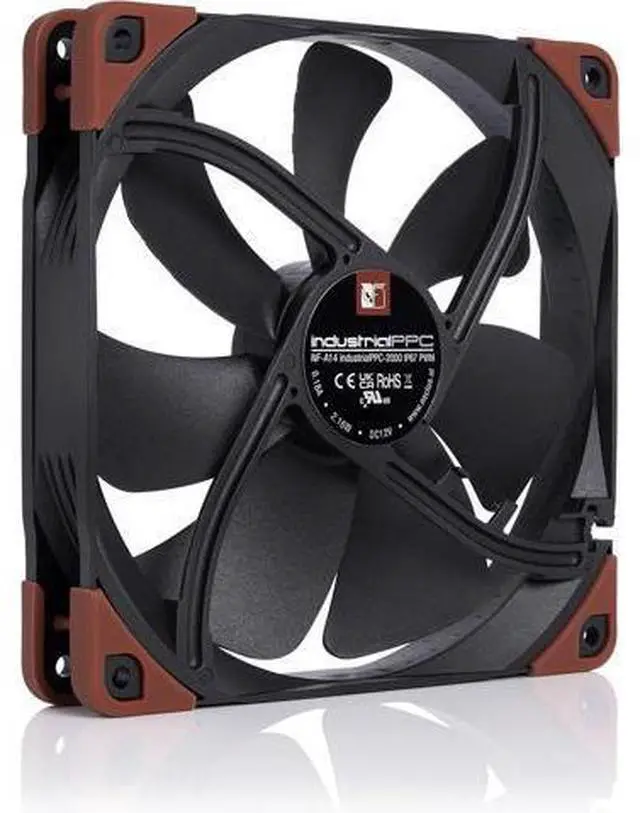 Alt view image 2 of 7 - NF-A14 iPPC-2000 IP67 PWM, Heavy Duty Cooling Fan, 4-Pin, 2000 RPM (140mm, Black)