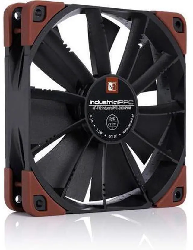 Alt view image 2 of 7 - NF-F12 iPPC-2000 PWM, Heavy Duty Cooling Fan, 4-Pin, 2000 RPM (120mm, Black)