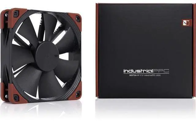 Alt view image 5 of 7 - NF-F12 iPPC-2000 IP67 PWM, Heavy Duty Cooling Fan, 4-Pin, 2000 RPM (120mm, Black)
