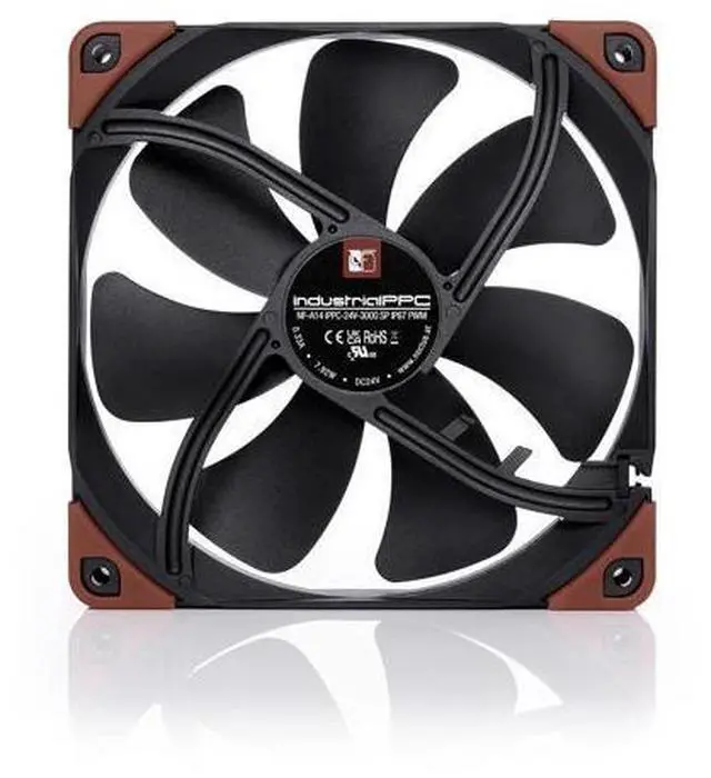 Alt view image 4 of 7 - NF-A14 iPPC-24V-3000 SP IP67 PWM, Heavy Duty Cooling Fan, 4-Pin, 3000 RPM, 24V Version (140mm, Black)