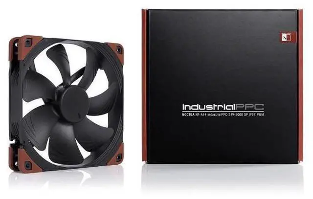 Alt view image 5 of 7 - NF-A14 iPPC-24V-3000 SP IP67 PWM, Heavy Duty Cooling Fan, 4-Pin, 3000 RPM, 24V Version (140mm, Black)