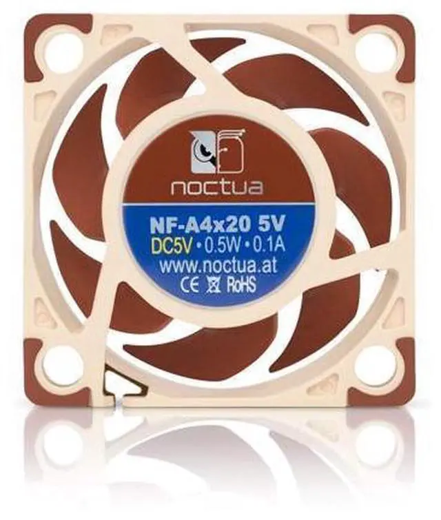 Alt view image 5 of 7 - NF-A4x20 5V, Premium Quiet Fan, 3-Pin, 5V Version (40x20mm, Brown) (Pack of 2)