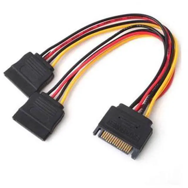 Main image of HKCY SA-052 SATA II Hard Disk Power Male to 2 Female Splitter Y 1 to 2 Extension Cable