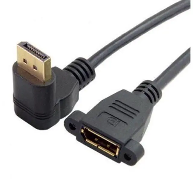 Alt view image 2 of 7 - DisplayPort Display Port Male to Female 90 Degree Down Angled Extension Cable