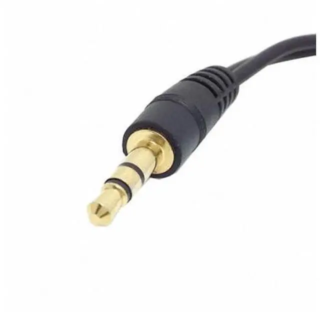 Alt view image 4 of 7 - Black 3.5mm Stereo Male to Double 3.5mm Female Audio Headphone Y Splitter Cable with Volume Switch RC-079