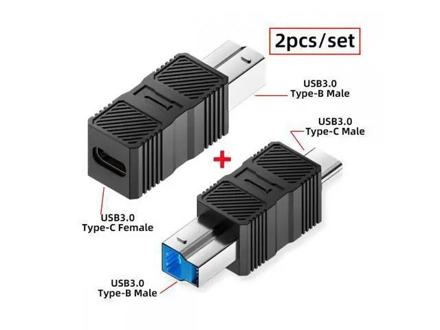 Alt view image 2 of 7 - Cable 2pcs/lot USB 3.0 Type-B Male to USB3.0 Type-C Male Female Adapter Extension 5Gbps for Disk SSD Camera Data