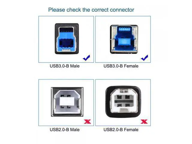 Alt view image 3 of 7 - Cable 2pcs/lot USB 3.0 Type-B Male to USB3.0 Type-C Male Female Adapter Extension 5Gbps for Disk SSD Camera Data