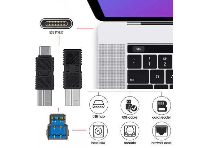 Alt view image 5 of 7 - Cable 2pcs/lot USB 3.0 Type-B Male to USB3.0 Type-C Male Female Adapter Extension 5Gbps for Disk SSD Camera Data