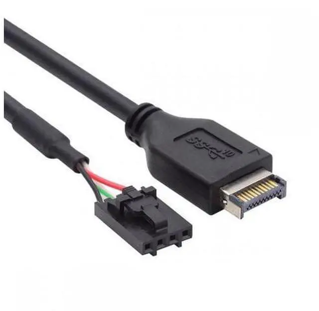 Main image of USB 3.1 Front Panel Header Male Type-E Host to USB 2.0 Motherboard 4pin IDC Housing with Latch Device Cable 30cm