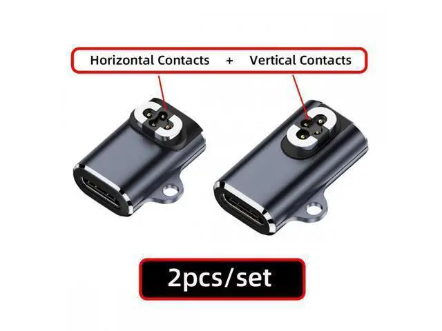 Alt view image 3 of 7 - Cable 2pcs/lot Magnetic Charging Adapter USB Type-C to 4-Pin Horizontal Vertical Rhomboid Contacts Compatible with Bone Conduction Headphone S70