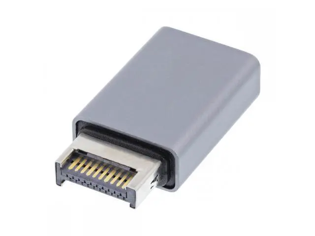 Alt view image 3 of 7 - Cable USB 3.1 Front Panel Header Male Type-E to Type-A USB3.0 Female Motherboard Extension Data Adapter