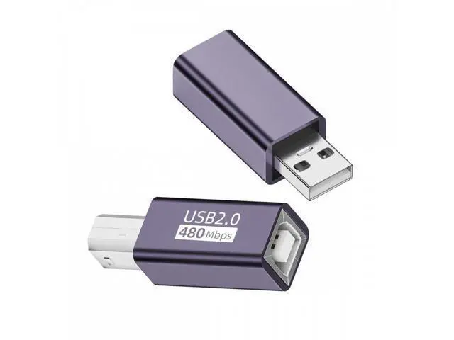 Alt view image 6 of 6 - 2pcs/lot USB 2.0 B Type Female to Type-A & Type-B Male Extension Adapter for Printer Scanner Disk