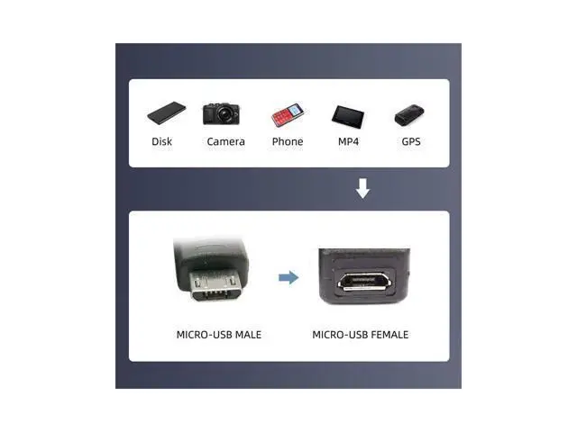 Alt view image 6 of 7 - 5pcs/lot Micro USB 2.0 OTG Mini USB 5Pin Type-A Male to Female Data Charge Adapter