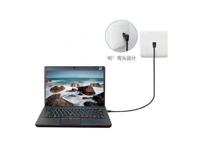 Alt view image 6 of 6 - 3.0M Ultra Slim Cat6 Ethernet Cable RJ45 Right Angled to Straight UTP Network Cable Patch Cord 90 Degree Cat6a Lan for Laptop Router TV BOX
