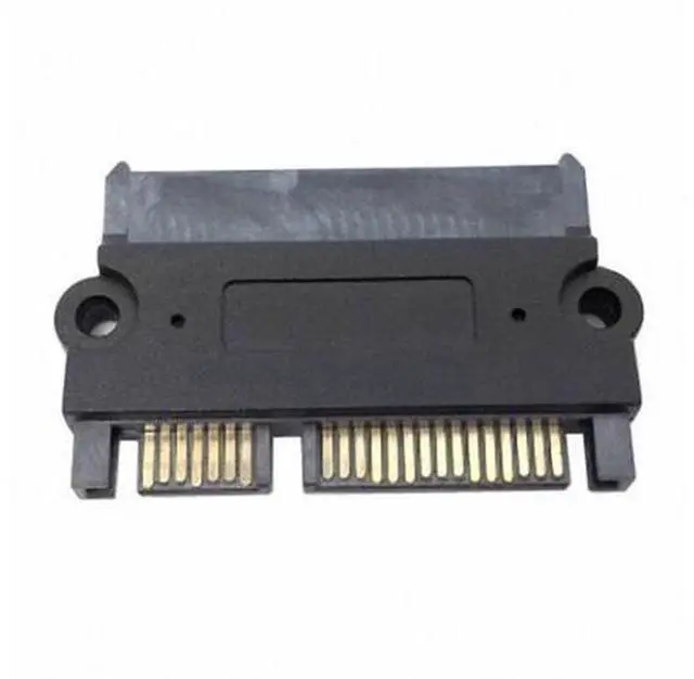 Alt view image 4 of 7 - HKCY SA-029 3.5"2.5inch SATA 22Pin 7+15 Male to SATA 22P 7+15 Female extension convertor adapter with screw holes