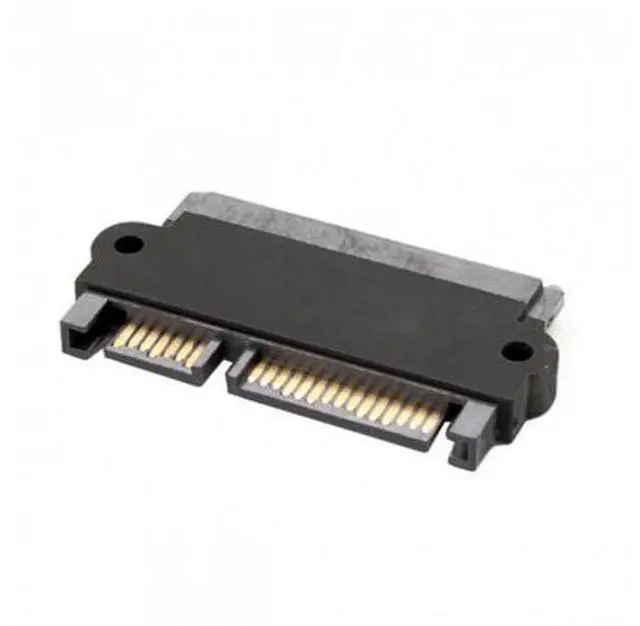 Alt view image 5 of 7 - HKCY SA-029 3.5"2.5inch SATA 22Pin 7+15 Male to SATA 22P 7+15 Female extension convertor adapter with screw holes