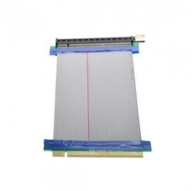 Alt view image 7 of 7 - SM PCI-E Express 16X to 16x Male to Female Riser Extender Card Ribbon Cable 20cm