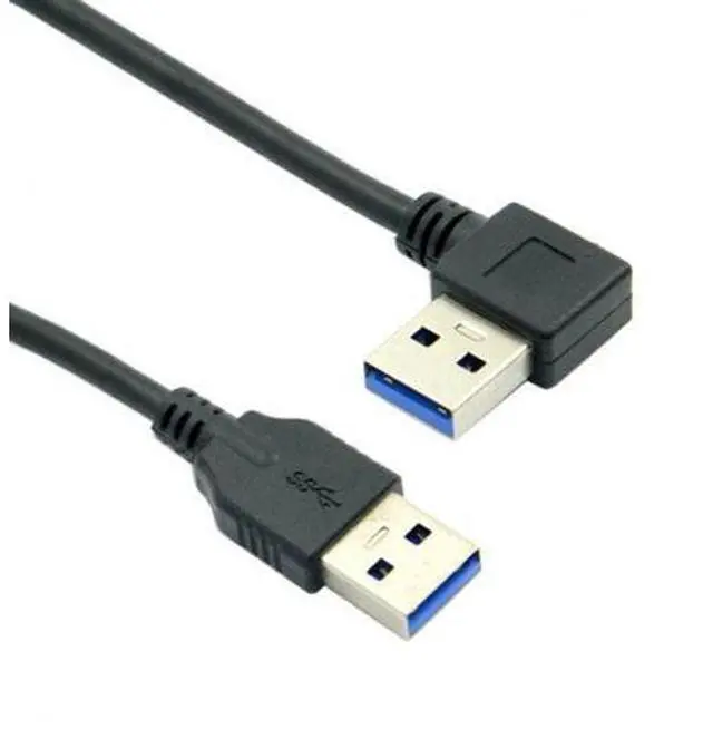 Main image of SM 90 Degree Right Angled USB 3.0 A Type Male to Straight A Type Male Data Cable 40cm
