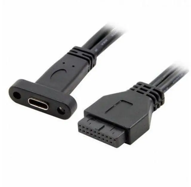 Main image of 5Gbps Single Port USB 3.1 Type-C USB-C Female to USB 3.0 Motherboard 19pin Header Cable 40cm