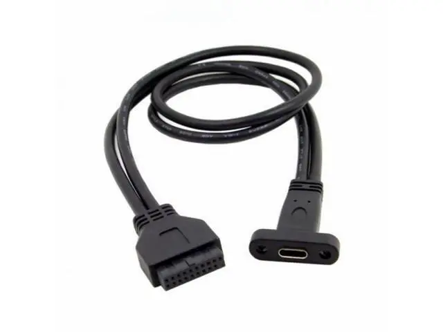 Alt view image 2 of 7 - 5Gbps Single Port USB 3.1 Type-C USB-C Female to USB 3.0 Motherboard 19pin Header Cable 40cm