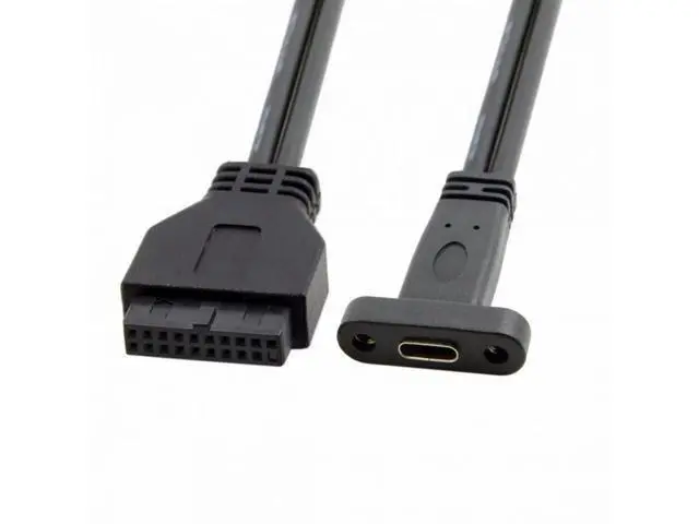 Alt view image 3 of 7 - 5Gbps Single Port USB 3.1 Type-C USB-C Female to USB 3.0 Motherboard 19pin Header Cable 40cm
