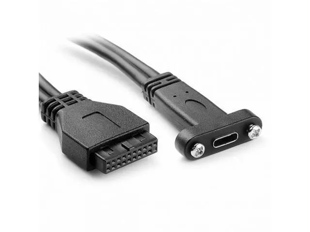 Alt view image 4 of 7 - 5Gbps Single Port USB 3.1 Type-C USB-C Female to USB 3.0 Motherboard 19pin Header Cable 40cm