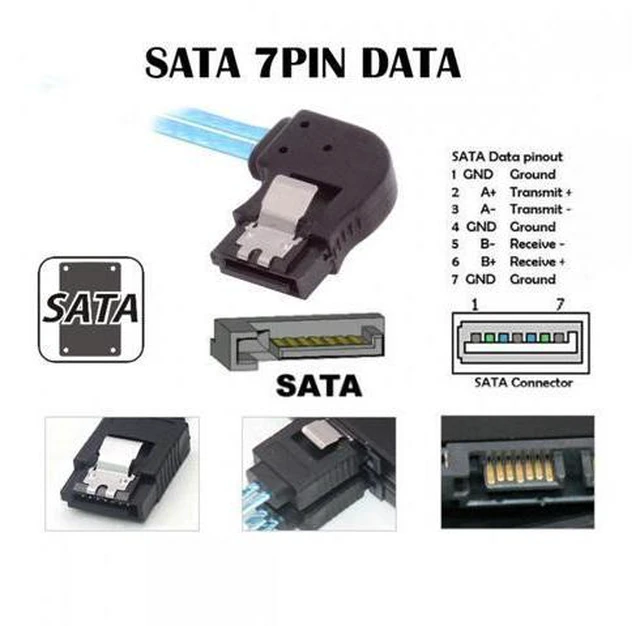 Alt view image 4 of 7 - Chenyang 4pcs/lot 90 Degree Angled Type Internal 4-SATA Host to 4SATA 7pin Target Disk 6Gbps Data Server Cable 25cm