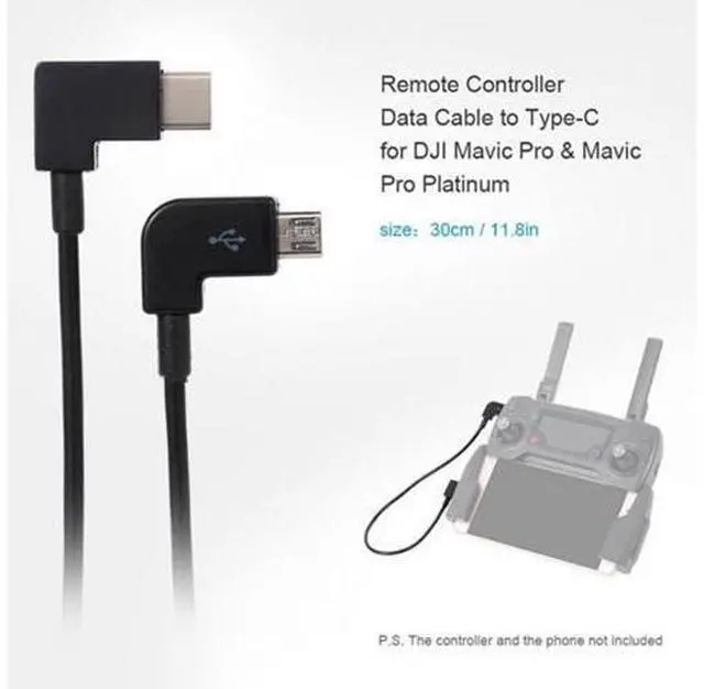Alt view image 4 of 7 - SM Remote Controller Data Cable Type-C to Micro USB for DJI Mavic Pro Platinum Mavic Pro RC Accessories