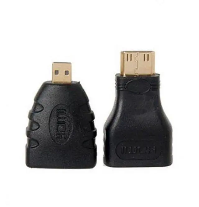 Alt view image 2 of 5 - SM HDMI Source to VGA Female Output Cable with Micro & Mini HDMI Adapter for Projector Monitor PC Laptop Black