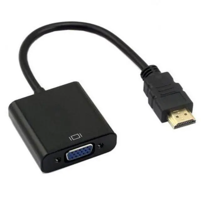 Alt view image 4 of 5 - SM HDMI Source to VGA Female Output Cable with Micro & Mini HDMI Adapter for Projector Monitor PC Laptop Black