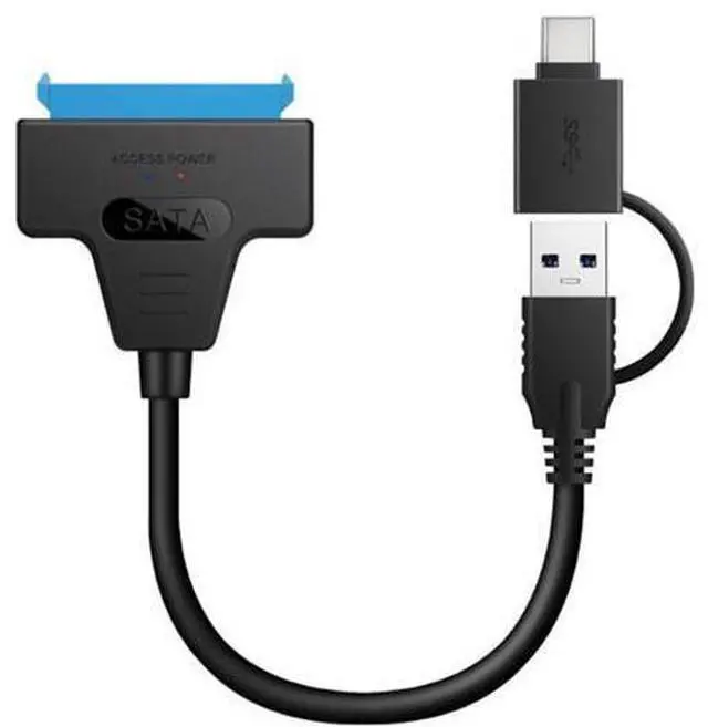 Main image of SM Type C & USB 3.0 Male to SATA 22 Pin 2.5" Hard disk driver SSD Adapter Cable for Macbook & Laptop