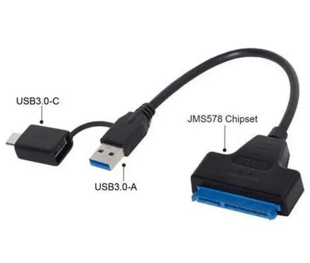 Alt view image 6 of 7 - SM Type C & USB 3.0 Male to SATA 22 Pin 2.5" Hard disk driver SSD Adapter Cable for Macbook & Laptop