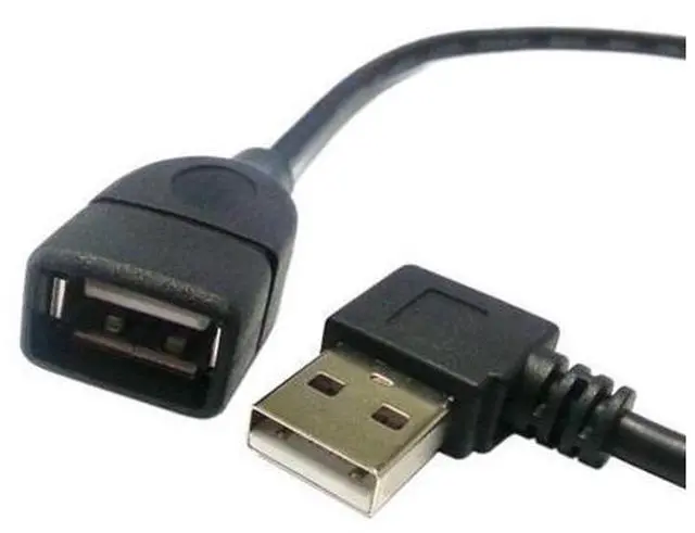 Alt view image 3 of 7 - SM 480M USB 2.0 Left Angled 90 degree A type male to Female extension cable 40cm