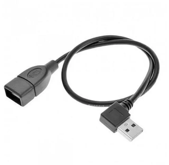 Alt view image 4 of 7 - SM 480M USB 2.0 Left Angled 90 degree A type male to Female extension cable 40cm