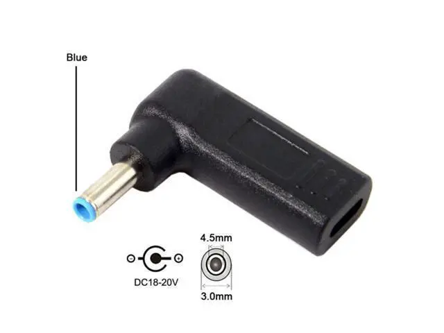 Alt view image 2 of 4 - USB 3.1 Type C USB-C to 4.5*3.0mm Adapter 90 Degree UC-112-4530HP