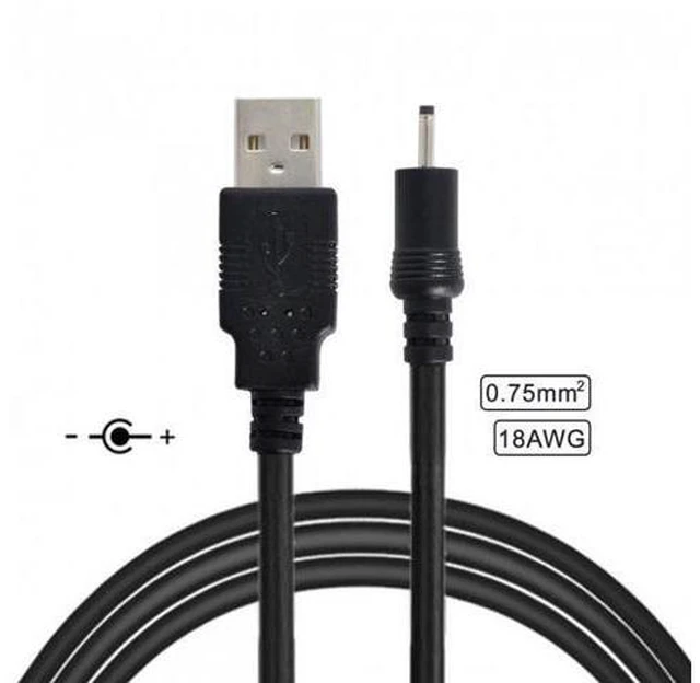 Alt view image 7 of 7 - SM 18AWG 0.75mm*2 USB 2.0 A Type Male to DC 2.50mm 2.35mm 0.7mm Power Plug 5V Cable 100cm