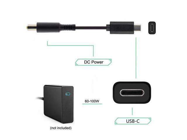 Alt view image 4 of 7 - SM Type C USB-C Input to DC 7.9*5.4mm Power PD Charge Cable for Laptop 18-20V