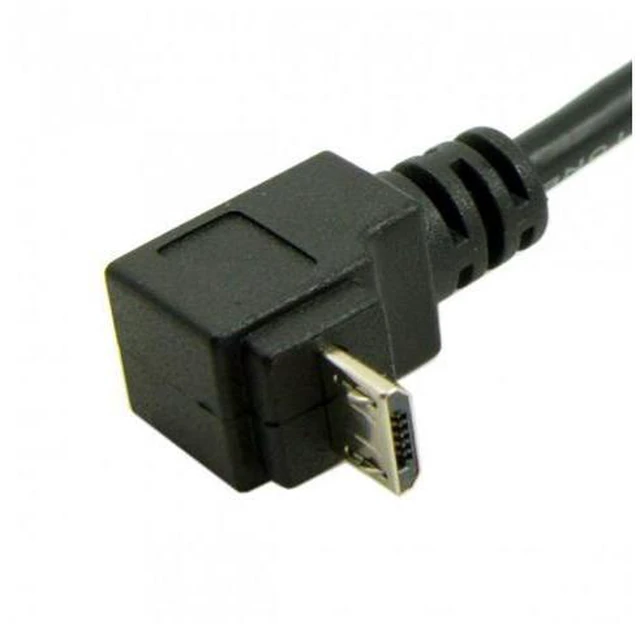 Alt view image 4 of 7 - SM Down angled 90 degree Micro USB to USB Data Charge Cable for i9500 9300 N7100