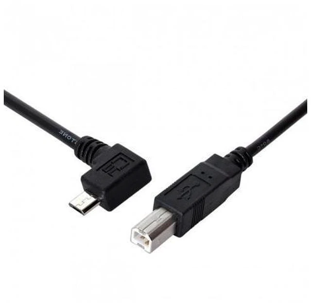 Alt view image 7 of 7 - HKCY U2-103-LE Left Angled 90 Degree Micro USB OTG to Standard B Type Printer Scanner Hard Disk Cable 60cm