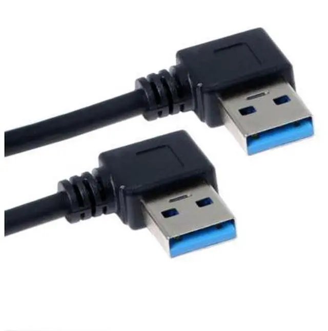 Alt view image 3 of 5 - USB 3.0 Type-A 90 Degree Right Angled to Right Angled Data Cable for Hard Disk Computer U3-291-RI