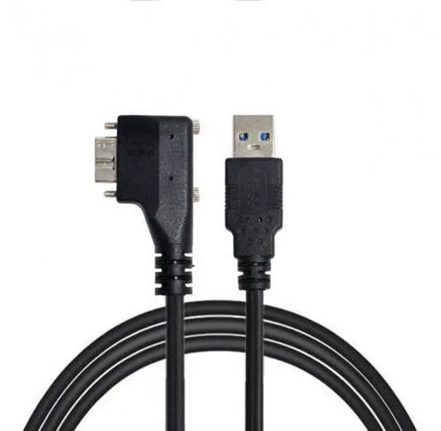 Main image of 3.0M Dual Screws 90 Degree Right Angled Micro USB Mount to USB3.0 Data Cable for Industrial Camera U3-054-RI-3.0M