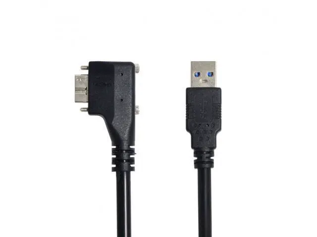 Alt view image 5 of 6 - 3.0M Dual Screws 90 Degree Right Angled Micro USB Mount to USB3.0 Data Cable for Industrial Camera U3-054-RI-3.0M