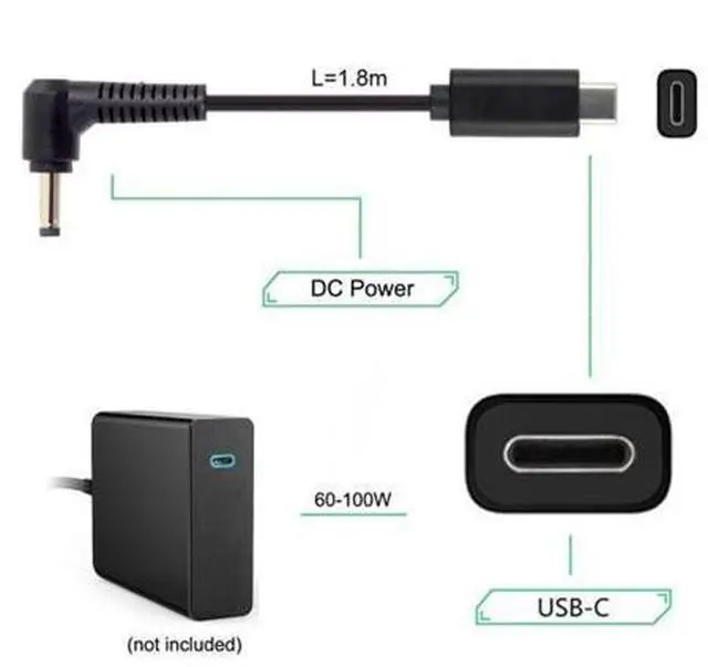 Main image of Type C USB-C Input to 3.0*1.1mm Angled Cable UC-216-3011MM