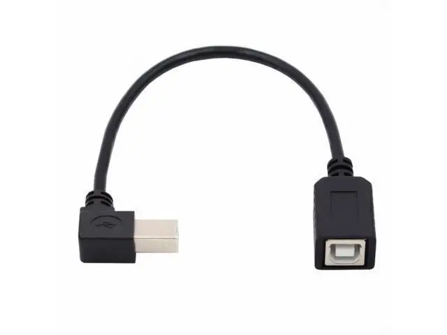 Alt view image 2 of 7 - USB 2.0 B Type Male to Female Extension Cable Left Angled 90 Degree (20cm) for Printer Scanner Disk