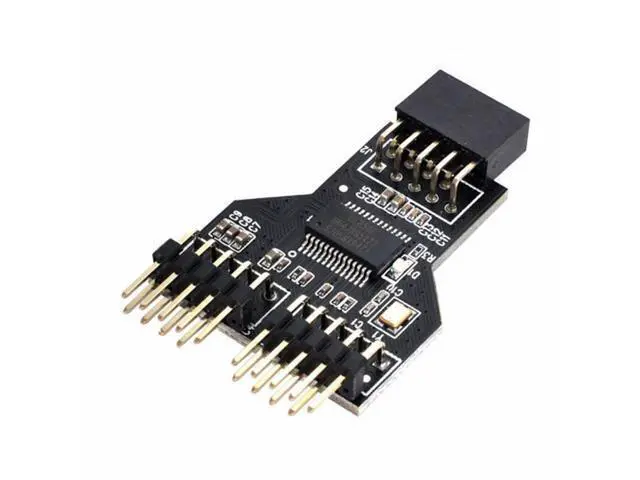Alt view image 2 of 7 - Motherboard 9pin USB 2.0 Header 1 to 2 Female Extension HUB Connector Adapter Port Multilier