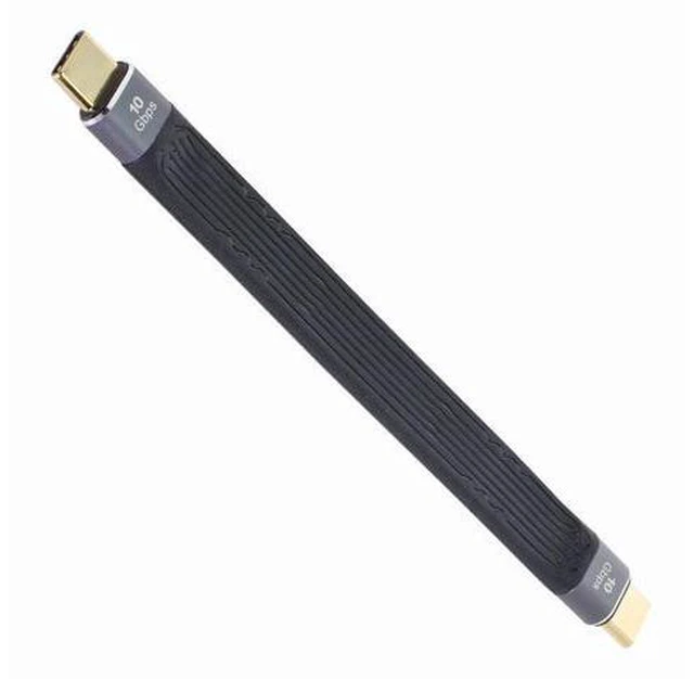 Main image of Type-C USB-C Male to Male USB 3.1 10Gbps Flat Slim FPC Data Cable for Laptop & Phone 13cm
